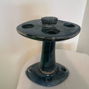 Nicole Miller New York Toothbrush Holder Blue Gray Swirl